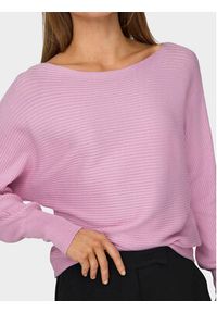 only - ONLY Sweter Adaline 15226298 Różowy Relaxed Fit. Kolor: różowy. Materiał: wiskoza #2