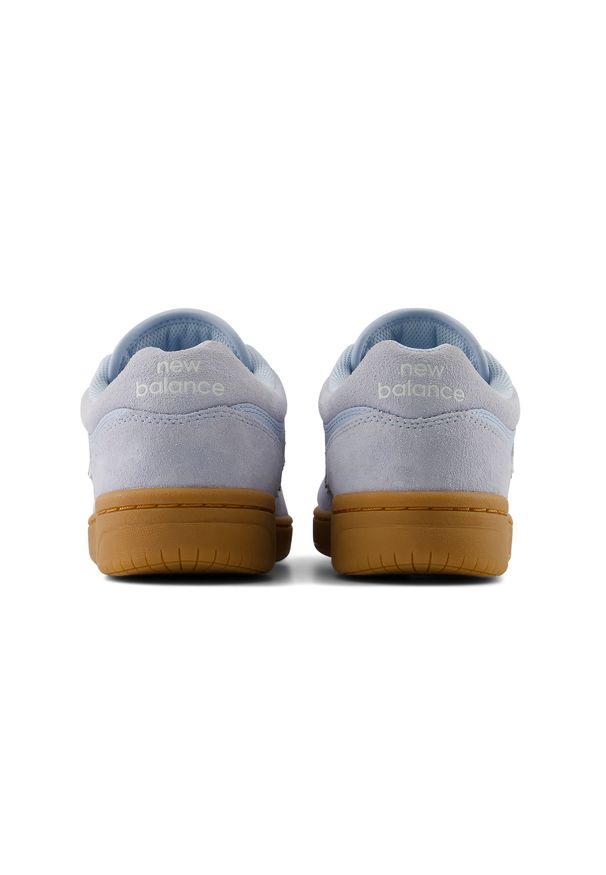 Buty męskie New Balance Numeric UN480BBG – niebieskie. Kolor: niebieski. Materiał: materiał, zamsz, syntetyk, dresówka, guma, skóra. Szerokość cholewki: normalna. Wzór: nadruk. Sport: bieganie