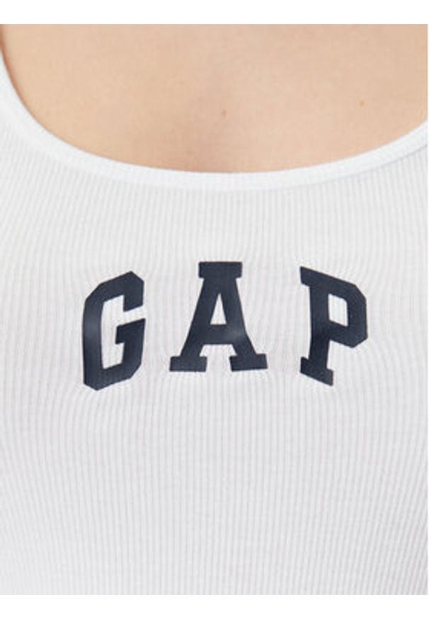 GAP - Gap Top 585421-01 Biały Slim Fit. Kolor: biały. Materiał: bawełna