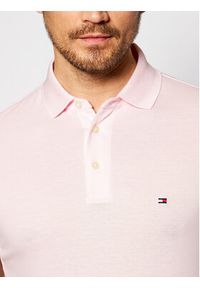 TOMMY HILFIGER - Tommy Hilfiger Polo 1985 MW0MW17771 Różowy Slim Fit. Typ kołnierza: polo. Kolor: różowy. Materiał: bawełna