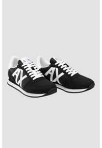 Armani Exchange - ARMANI EXCHANGE Czarno-białe sneakersy. Kolor: czarny #4