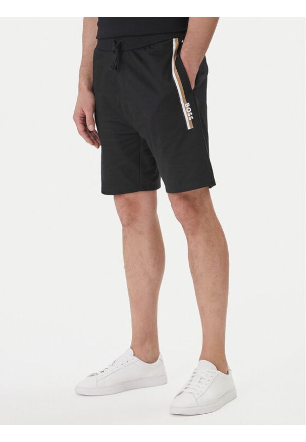 BOSS Szorty sportowe Authentic 50554778 Czarny Regular Fit. Kolor: czarny. Materiał: bawełna. Styl: sportowy