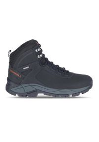 Merrell - Buty trekkingowe męskie MERRELL VEGO MID za kostkę wysokie wodoodporne skóra. Wysokość cholewki: za kostkę. Kolor: czarny. Materiał: skóra. Sport: turystyka piesza