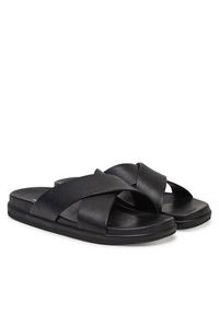 Jack & Jones - Jack&Jones Klapki Jfwverona 12275239 Czarny. Kolor: czarny. Materiał: skóra
