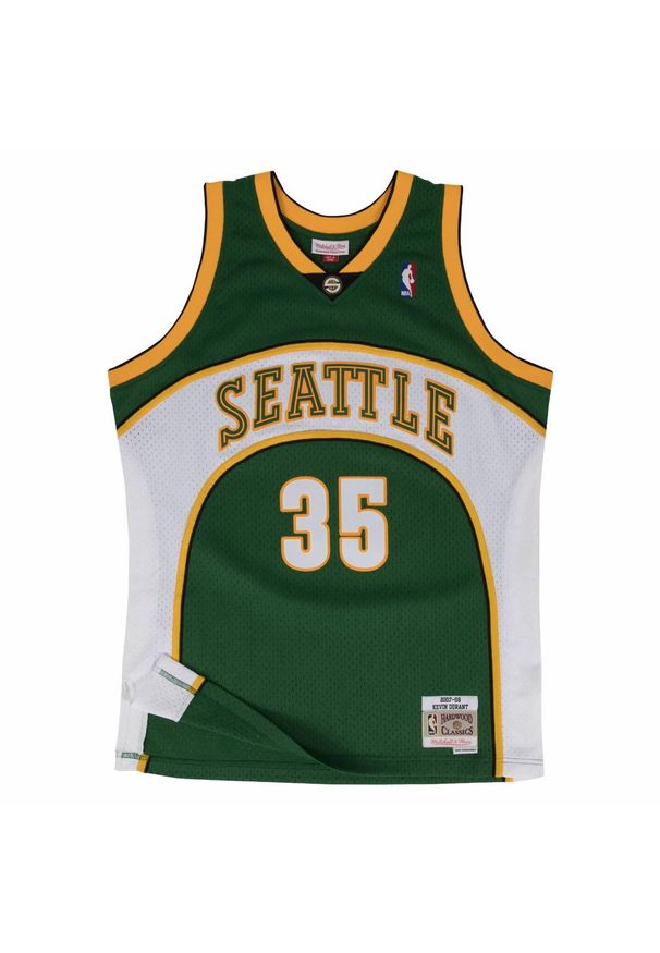 Mitchell & Ness - Koszulka Mitchell&Ness Seattle Super Sonics Durant - SMJYGS18212-SSUDKGN07KDU. Kolor: zielony. Sport: koszykówka