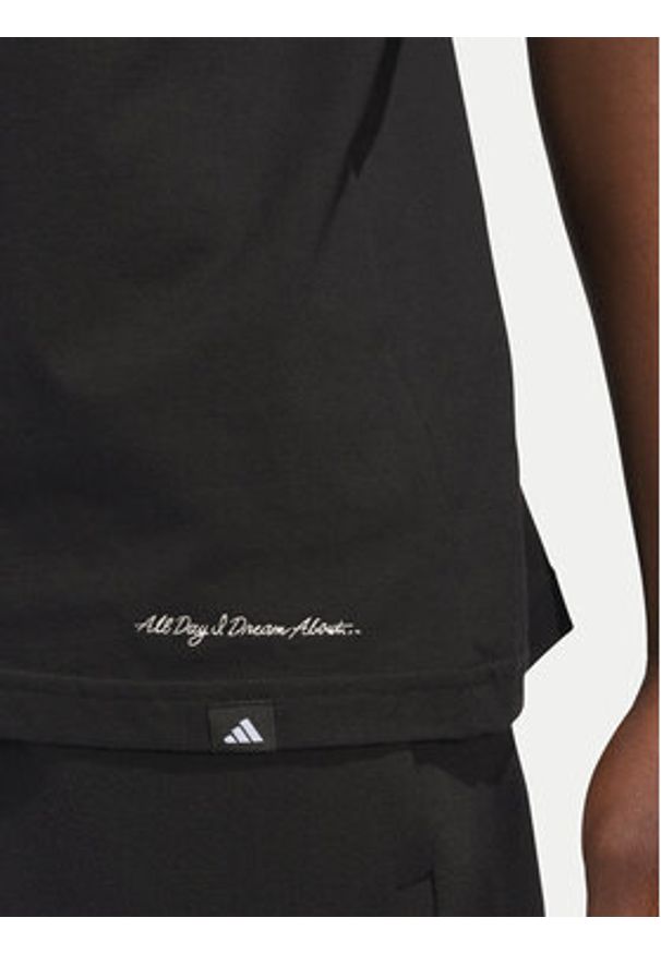Adidas - adidas T-Shirt All Day I Dream About Summer JI9417 Czarny Regular Fit. Kolor: czarny. Materiał: bawełna