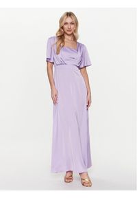 Rinascimento Sukienka koktajlowa CFC0112815003 Fioletowy Regular Fit. Kolor: fioletowy. Materiał: syntetyk. Styl: wizytowy