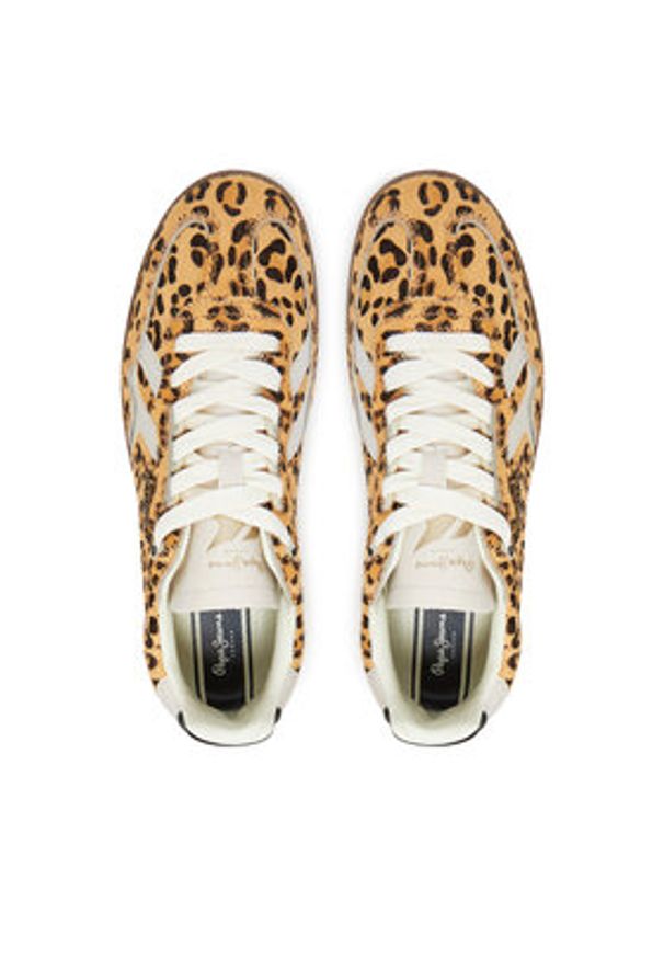 Pepe Jeans Sneakersy Ball Top W PLS00035 Beżowy. Kolor: beżowy. Materiał: skóra