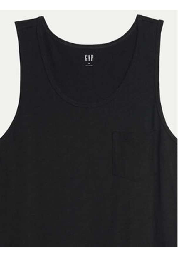 GAP - Gap Tank top 545873-00 Czarny Regular Fit. Kolor: czarny. Materiał: bawełna