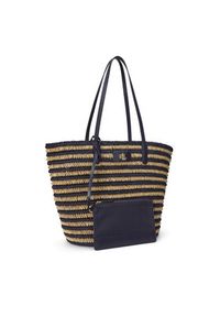 Lauren Ralph Lauren - LAUREN RALPH LAUREN Torebka Brie Striped Straw Large Tote Bag 431959019002 Granatowy. Kolor: niebieski