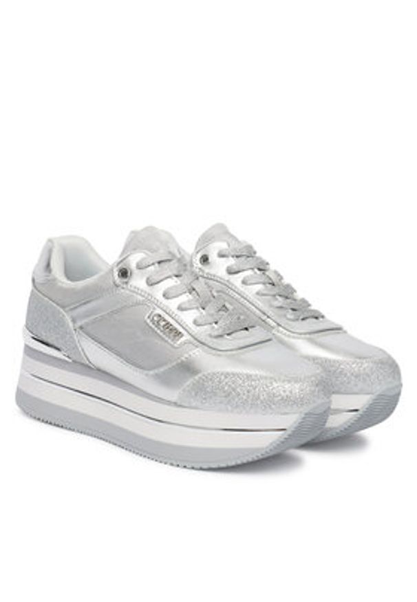 Guess Sneakersy FLJHN3 LEL12 Srebrny. Kolor: srebrny. Materiał: skóra