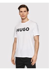 Hugo T-Shirt Dulivio 50467556 Biały Regular Fit. Kolor: biały. Materiał: bawełna