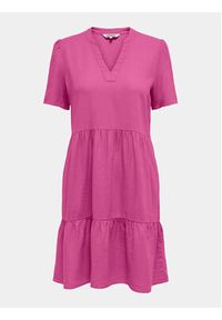 only - ONLY Sukienka letnia Tiri-Caro 15310970 Różowy Regular Fit. Kolor: różowy. Materiał: wiskoza. Sezon: lato #4