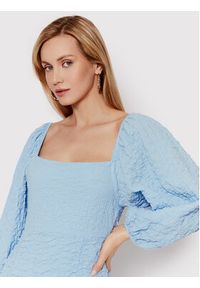 DeeZee Sukienka codzienna Gessa 12250 Błękitny Slim Fit. Okazja: na co dzień. Kolor: niebieski. Materiał: bawełna. Typ sukienki: proste. Styl: casual #3