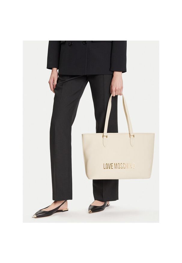 Love Moschino - Torebka LOVE MOSCHINO. Kolor: beżowy