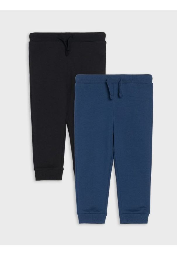 Sinsay - Spodnie dresowe 2 pack - granatowy. Kolor: niebieski. Materiał: dresówka