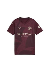 Puma - Młodzieżowa koszulka Manchester City 24/25 PUMA Dark Jasper Red. Kolor: czerwony. Sport: piłka nożna
