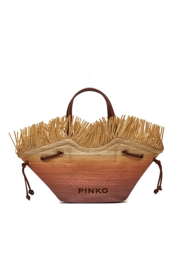 Pinko Torebka Pagoda Small Shopper . PE 24 PLTT 102910 A1R6 Beżowy. Kolor: beżowy