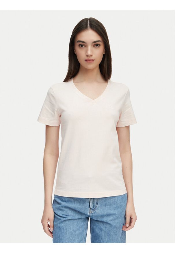 Calvin Klein Jeans T-Shirt Archive LV047B205G Różowy jasny Regular Fit. Kolor: różowy. Materiał: bawełna