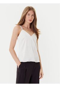 Morgan Top 242-OLAFI Écru Slim Fit. Materiał: syntetyk