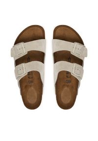 Birkenstock Klapki Arizona 1031638 Beżowy. Kolor: beżowy. Materiał: zamsz, skóra #5