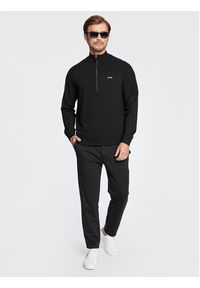 BOSS - Boss Sweter Zave_Aj 50475151 Czarny Regular Fit. Kolor: czarny. Materiał: syntetyk