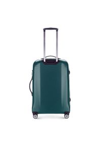 Wittchen - Średnia walizka z polikarbonu jednokolorowa zielona. Kolor: zielony. Materiał: guma #5