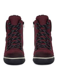 Rieker Trzewiki 74247-35 Bordowy. Kolor: czerwony. Materiał: materiał #7