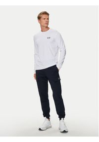 EA7 Emporio Armani Longsleeve 8NPT28 PJVQZ 1100 Biały Regular Fit. Kolor: biały. Materiał: bawełna. Długość rękawa: długi rękaw