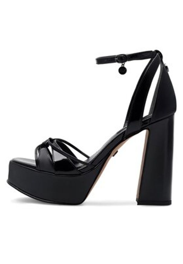 Nine West Sandały Aahida ZL23002CC Czarny. Kolor: czarny. Materiał: skóra