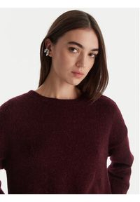 Patrizia Pepe Sweter 2K0326/K293-M536 Bordowy Regular Fit. Kolor: czerwony. Materiał: syntetyk #4