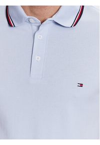 TOMMY HILFIGER - Tommy Hilfiger Polo 1985 MW0MW30750 Błękitny Slim Fit. Typ kołnierza: polo. Kolor: niebieski. Materiał: bawełna #5