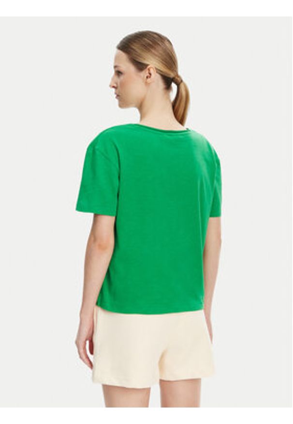 TOMMY HILFIGER - Tommy Hilfiger T-Shirt WW0WW43901 Zielony Relaxed Fit. Kolor: zielony. Materiał: bawełna
