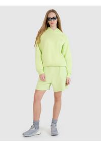 4f - 4F Bluza dresowa nierozpinana z kapturem uniseks - zielona L. Okazja: na co dzień. Typ kołnierza: kaptur. Kolor: zielony. Materiał: dresówka. Długość rękawa: raglanowy rękaw. Wzór: gładki, ze splotem. Styl: klasyczny, sportowy, casual