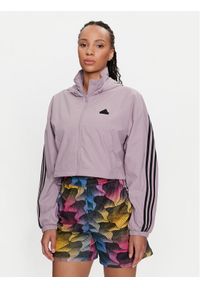 Adidas - adidas Kurtka przejściowa Future Icons 3-Stripes IP1573 Fioletowy Loose Fit. Kolor: fioletowy. Materiał: syntetyk #1