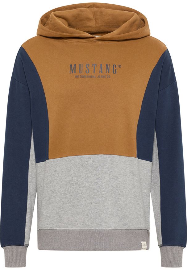 Mustang - MĘSKA BLUZA Z KAPTUREM MUSTANG Bennet Color Block Rubber 1014160 3161. Typ kołnierza: kaptur