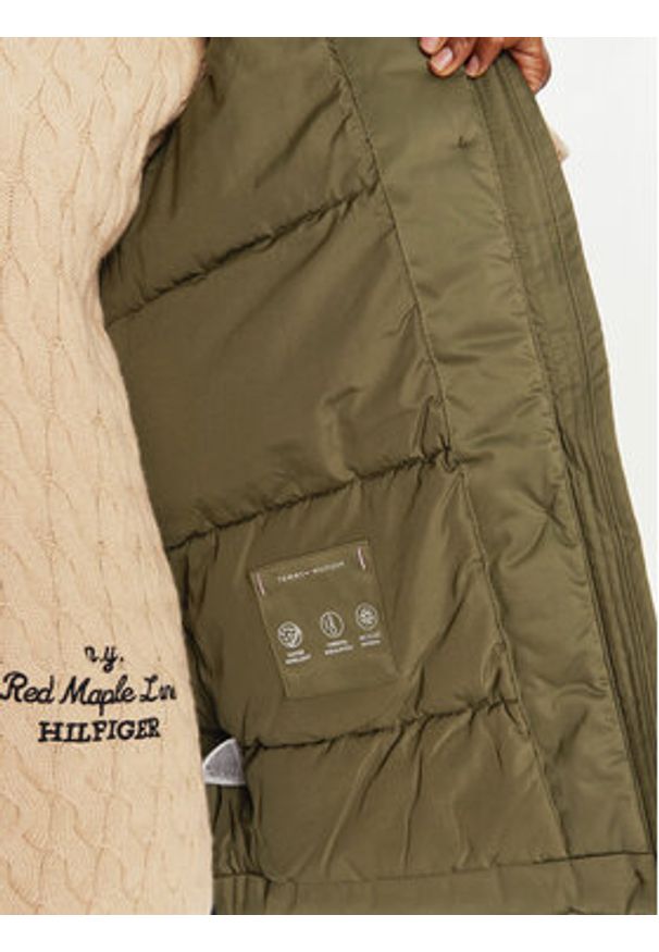 TOMMY HILFIGER - Tommy Hilfiger Kurtka przejściowa WW0WW42744 Khaki Regular Fit. Kolor: brązowy. Materiał: syntetyk