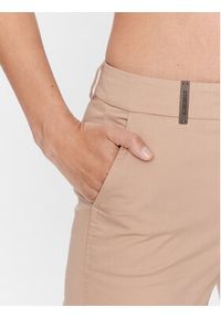 PESERICO - Peserico Spodnie materiałowe P04718 Beżowy Regular Fit. Kolor: beżowy. Materiał: materiał, bawełna