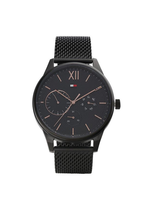 TOMMY HILFIGER - Tommy Hilfiger Zegarek Damon 1791420 Czarny. Kolor: czarny