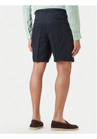 BOSS Szorty materiałowe H-Perin 50561858 Granatowy Tapered Fit. Kolor: niebieski. Materiał: len #4