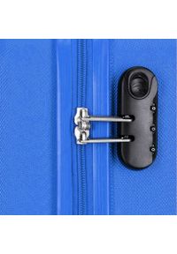 Wittchen - Duża walizka z ABS-u tłoczona. Kolor: niebieski. Materiał: guma. Wzór: geometria. Styl: klasyczny #4