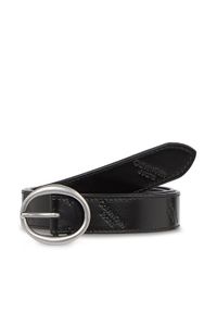 Calvin Klein Jeans Pasek Damski Round Classic Lthr Aop Belt K60K611245 Czarny. Kolor: czarny