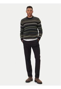 Barbour Sweter Case Fair MKN1027BK52 Czarny Regular Fit. Kolor: czarny. Materiał: wełna #3