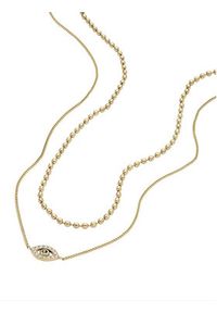 Fossil Naszyjnik Sutton Evil Eye JF04792710 Złoty. Materiał: metalowe. Kolor: złoty