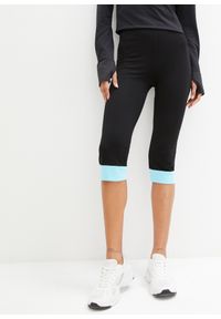 bonprix - Legginsy rybaczki sportowe. Kolor: czarny. Styl: sportowy #1