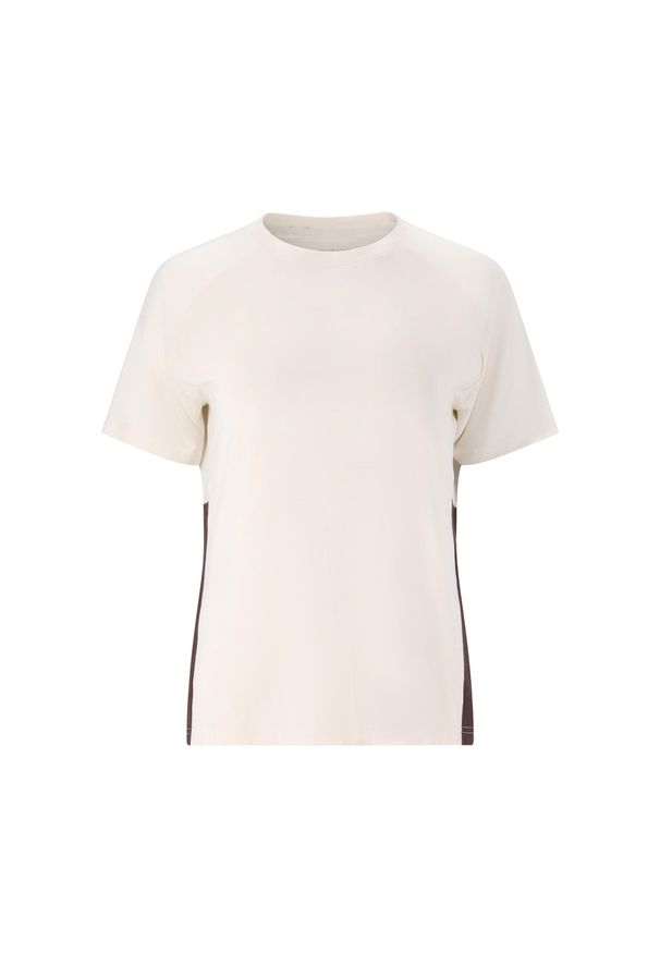 ENDURANCE - Koszulka treningowa damska Endurance Abbye S/S. Kolor: wielokolorowy, biały, beżowy. Sport: bieganie