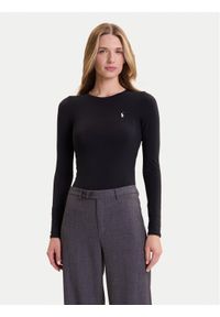 Polo Ralph Lauren Body 4P0490 Czarny Slim Fit. Typ kołnierza: polo. Kolor: czarny. Materiał: bawełna