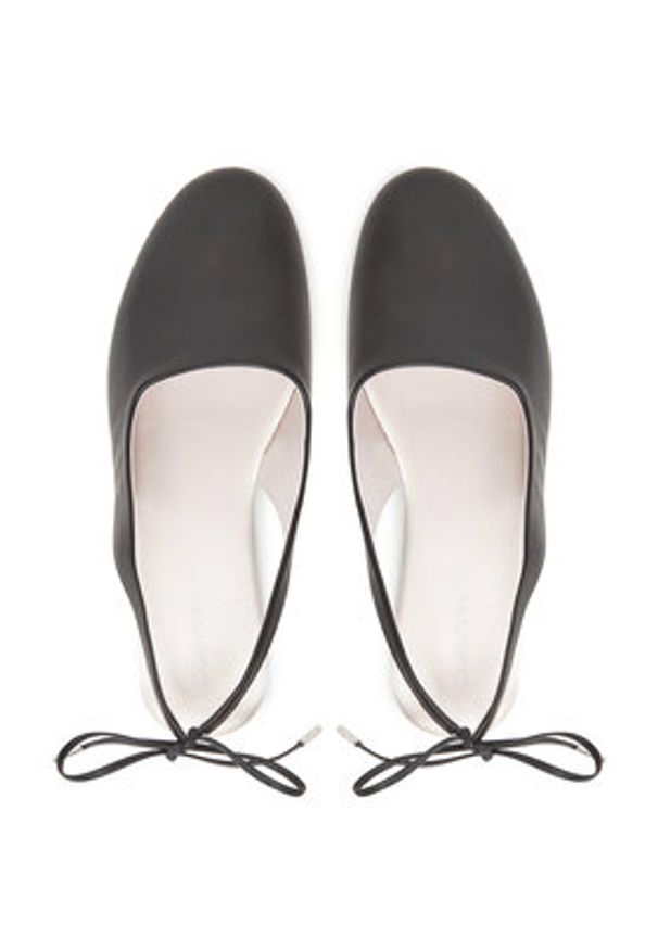 Calvin Klein Baleriny Ballerina Sling Back Lth HW0HW02655 Czarny. Kolor: czarny. Materiał: skóra