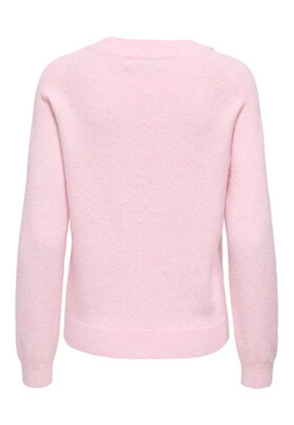 only - ONLY Sweter Rica 15204279 Różowy Regular Fit. Kolor: różowy. Materiał: syntetyk