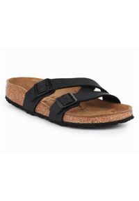 Klapki damskie Birkenstock Yao Balance. Kolor: czarny. Materiał: materiał